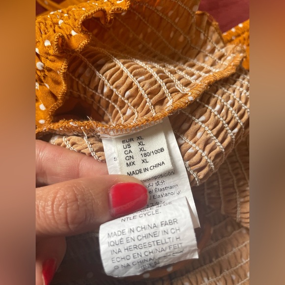 Orange polka dot crop top XL - Picture 7 of 9